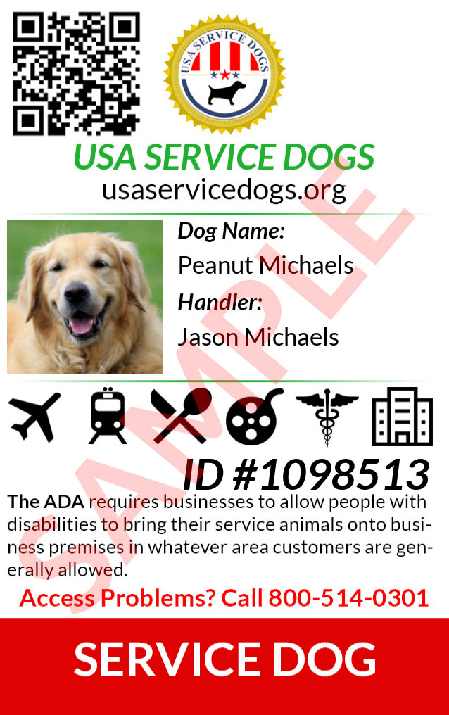 service dog id card template free download uk